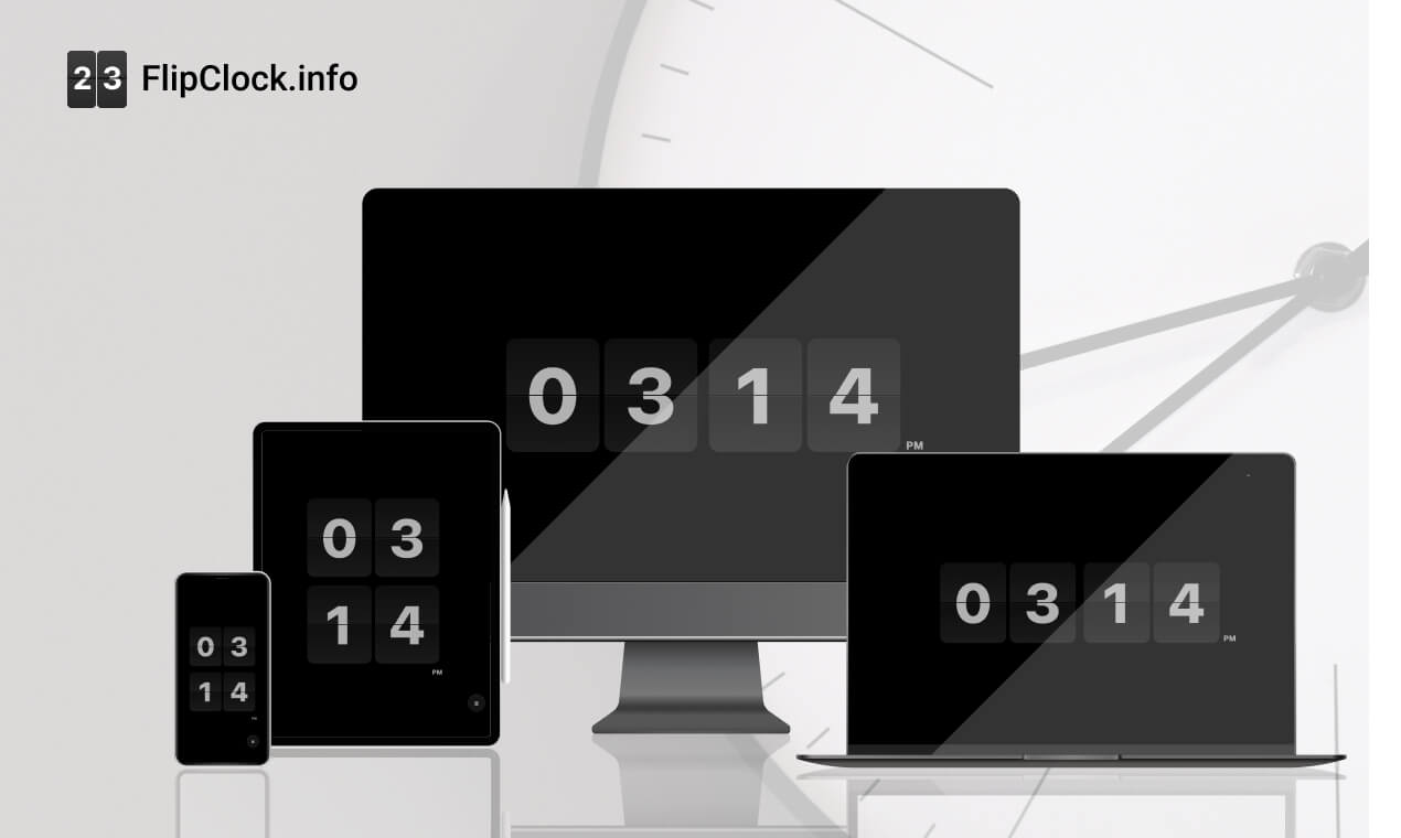 Flip Clock Online — browser-based flip clock with seconds, fullscreen mode, and customizable themes